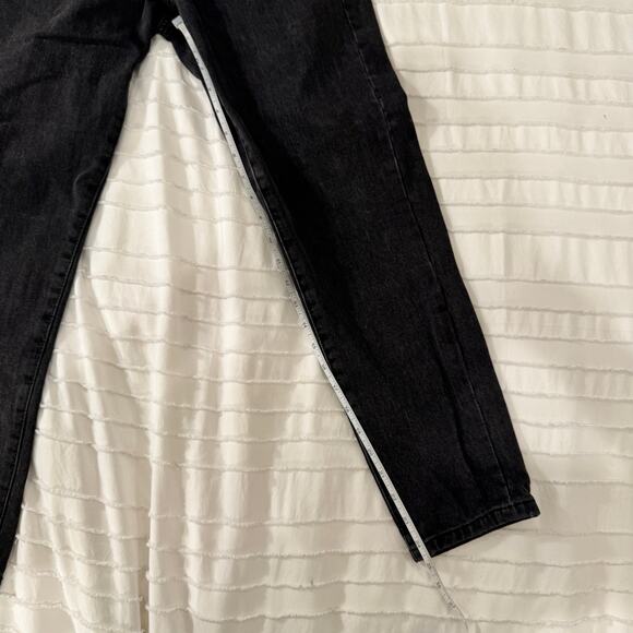 Garage Black High Rise Straight Leg Jeans Women's 03 Grunge Y2K Cropped Indie - Picture 3 of 16